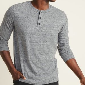 Heather Grey Henley Long Sleeve